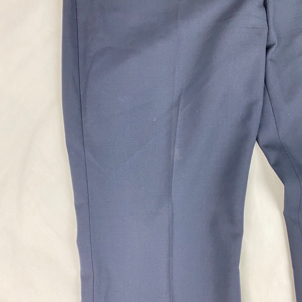 Theory Pants Women's Size 10 Max C3 Sevona Trouser Blue Wool Stretch - Flaw - Picture 5 of 16
